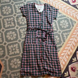 Ace & Jig Pink and Green Plaid Dress